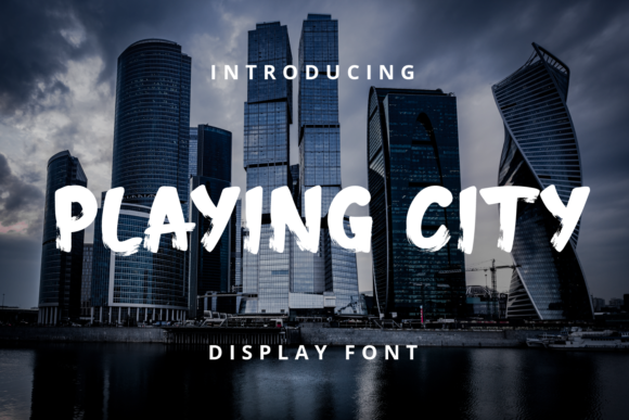 Playing City: A Brushed Display Font for Bold Creative Projects